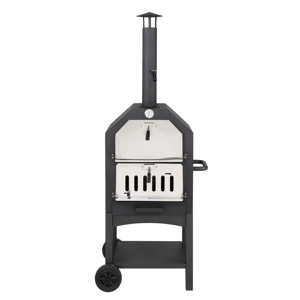 Outdoor Wood-Fired Pizza Oven with Stone & Peel - JP Haus