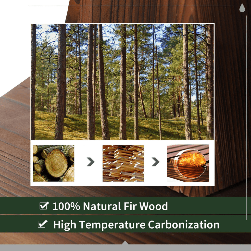 2-Tier Wooden Barrel Fountain for Garden Cascading Decor - JP Haus