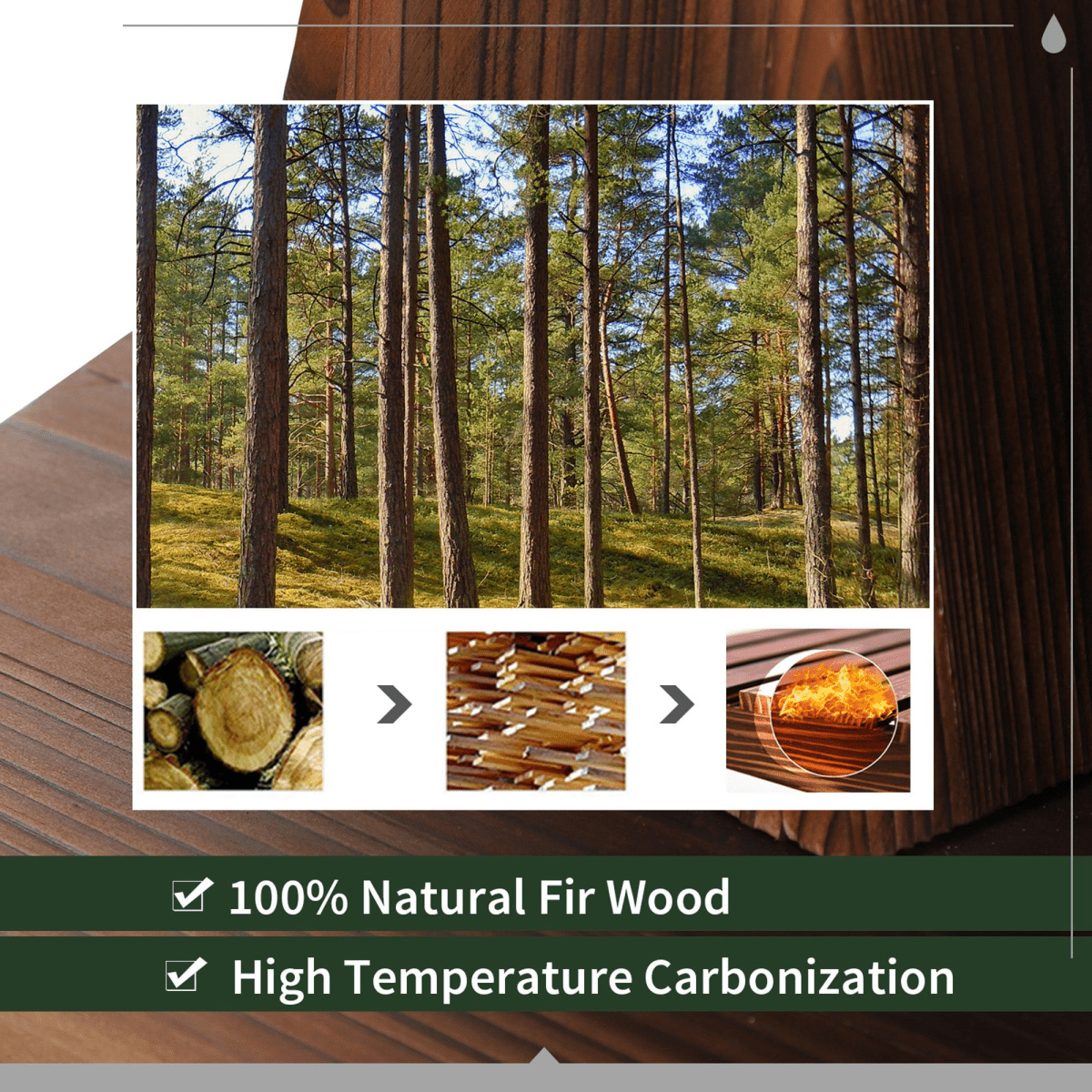 2-Tier Wooden Barrel Fountain for Garden Cascading Decor - JP Haus