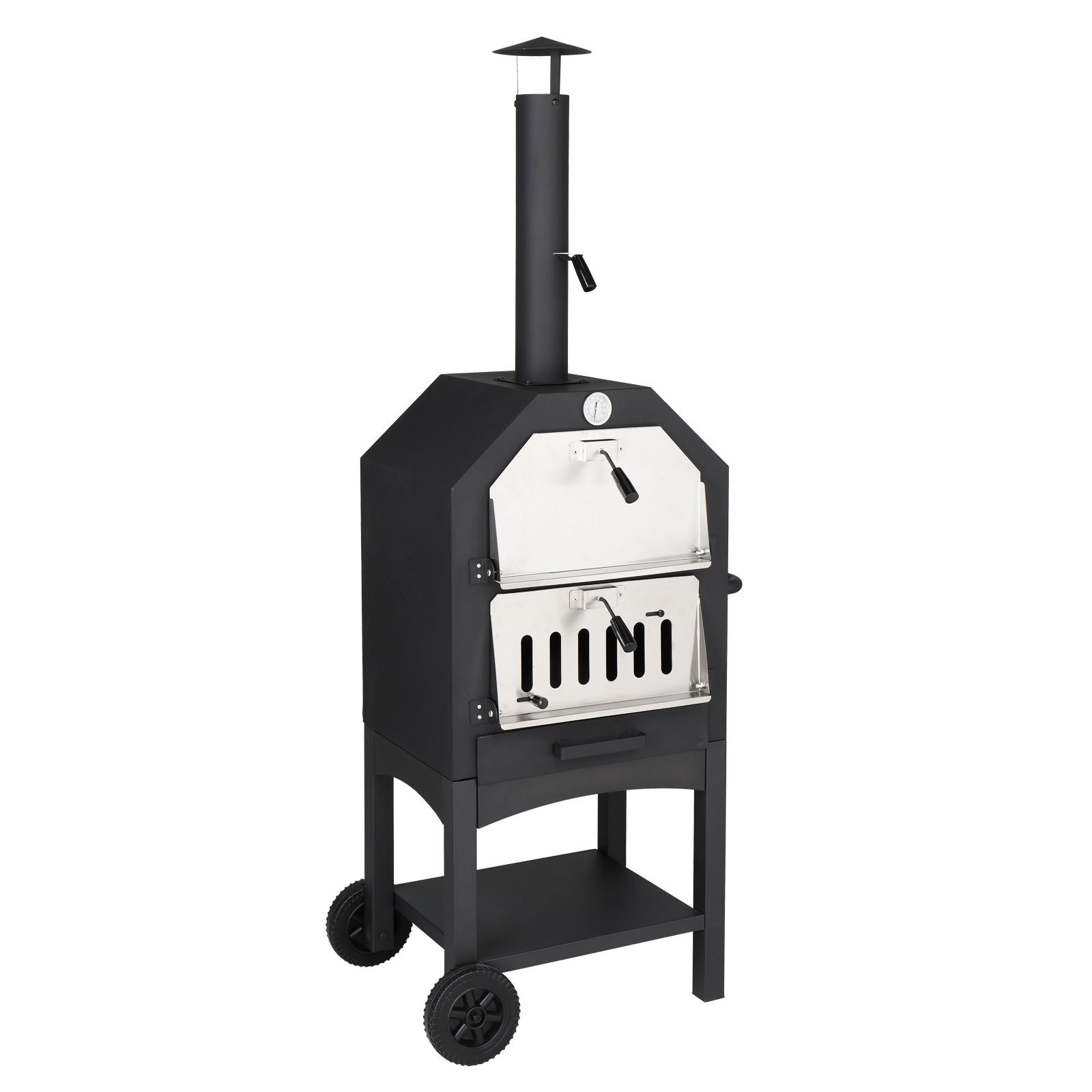 Outdoor Wood-Fired Pizza Oven with Stone & Peel - JP Haus