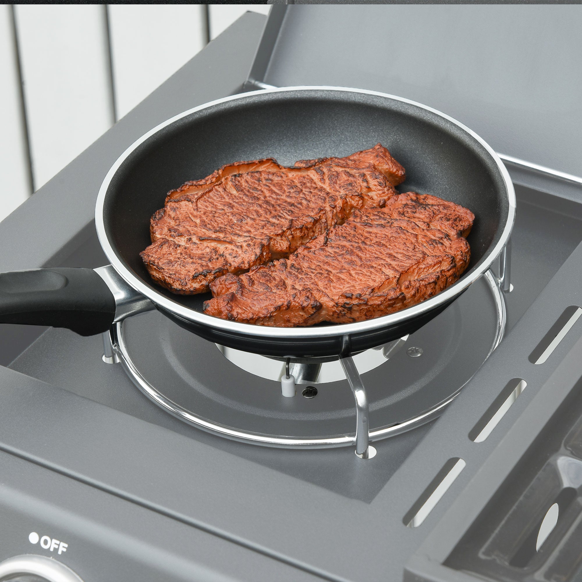 3+1 Burner Gas BBQ Grill – Grey - JP Haus