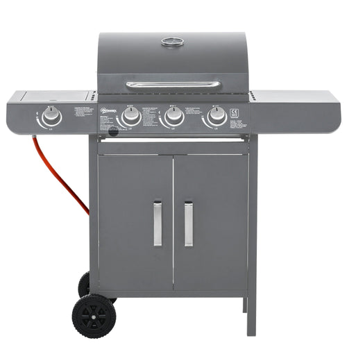 3+1 Burner Gas BBQ Grill – Grey - JP Haus