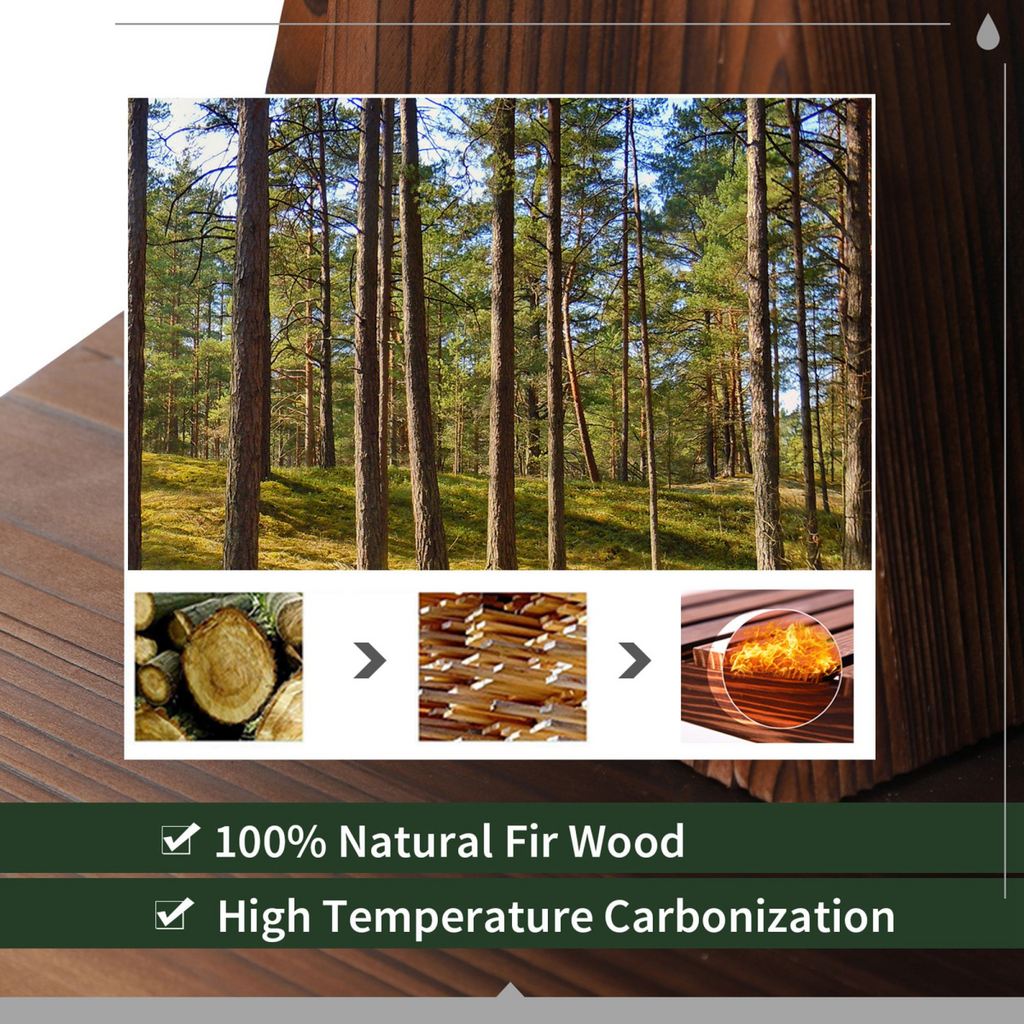 2-Tier Wooden Barrel Cascading Garden Fountain - JP Haus