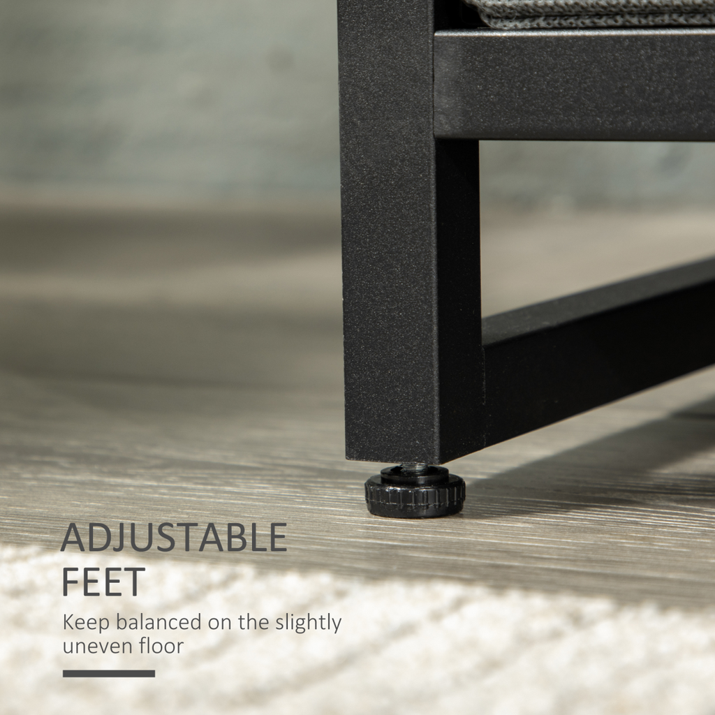 Industrial Clothes Rail with 2 Fabric Drawers – Rustic Brown - JP Haus