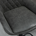 Set of 2 Adjustable Swivel Bar Stools – Grey PU Leather - JP Haus