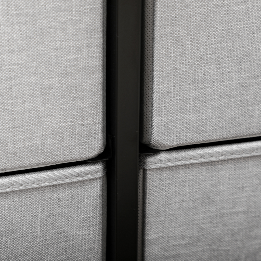 8-Drawer Fabric Storage Chest – Grey - JP Haus
