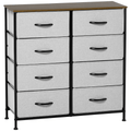 8-Drawer Fabric Storage Chest – Grey - JP Haus