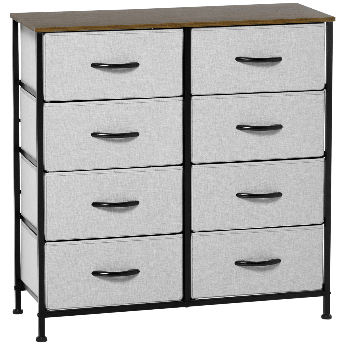 8-Drawer Fabric Storage Chest – Grey - JP Haus
