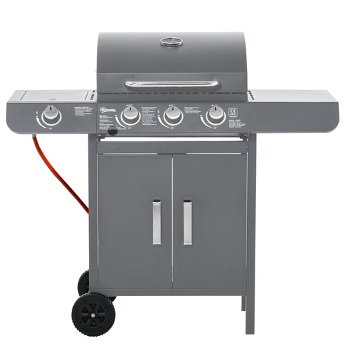 3+1 Burner Gas BBQ Grill – Grey - JP Haus