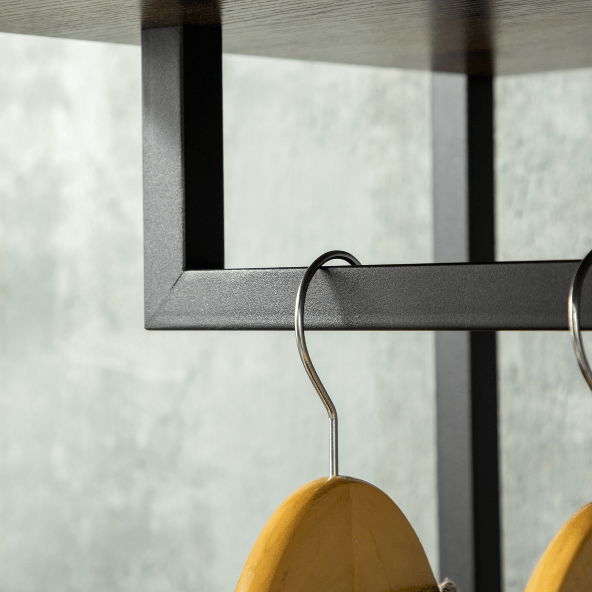 Industrial Clothes Rail with Drawers – Rustic Brown and 2 Fabric Drawers - JP Haus