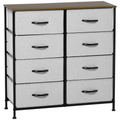 8-Drawer Fabric Storage Chest – Grey - JP Haus