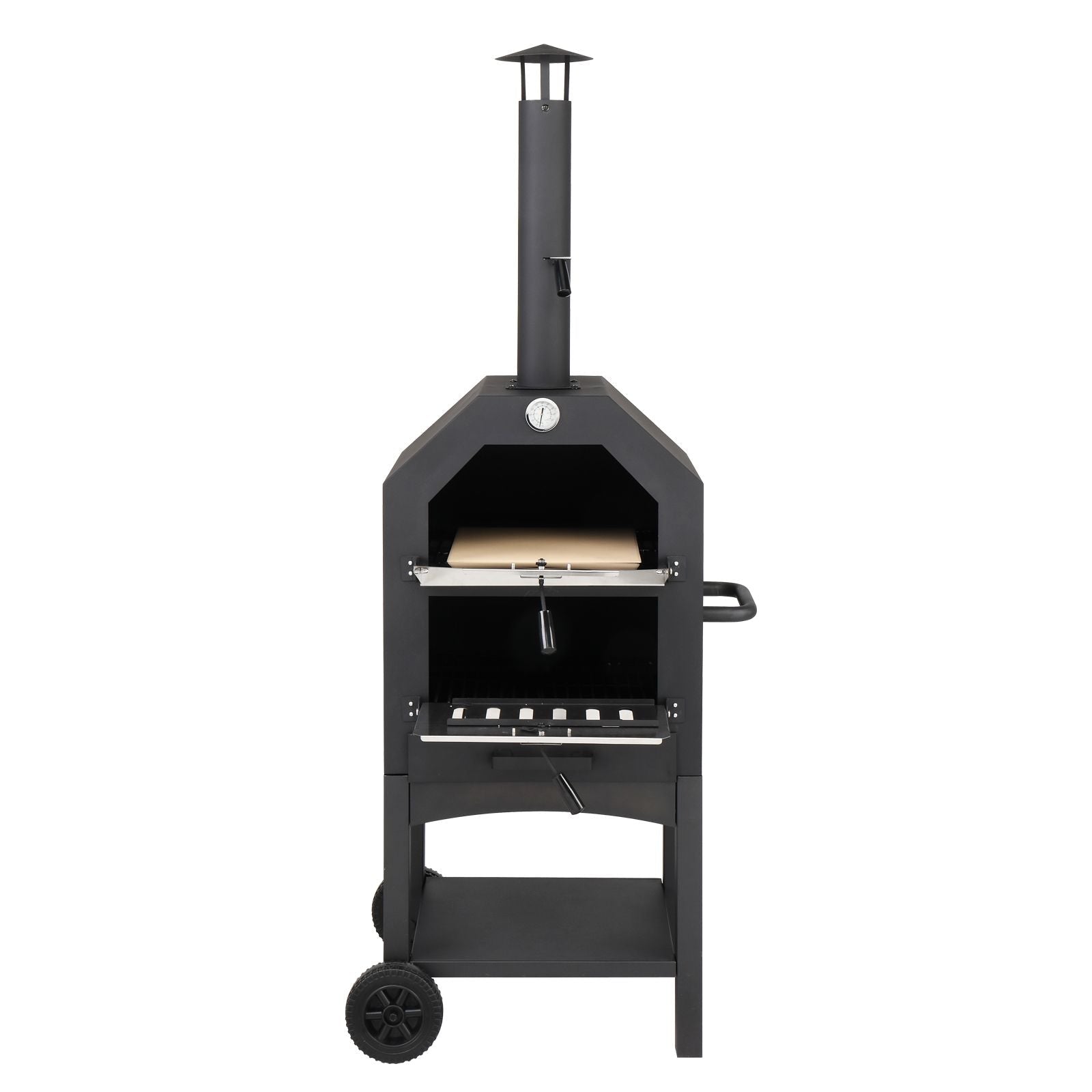 Outdoor Wood-Fired Pizza Oven for Perfect Outdoor Pizza Experience with Stone & Peel - JP Haus