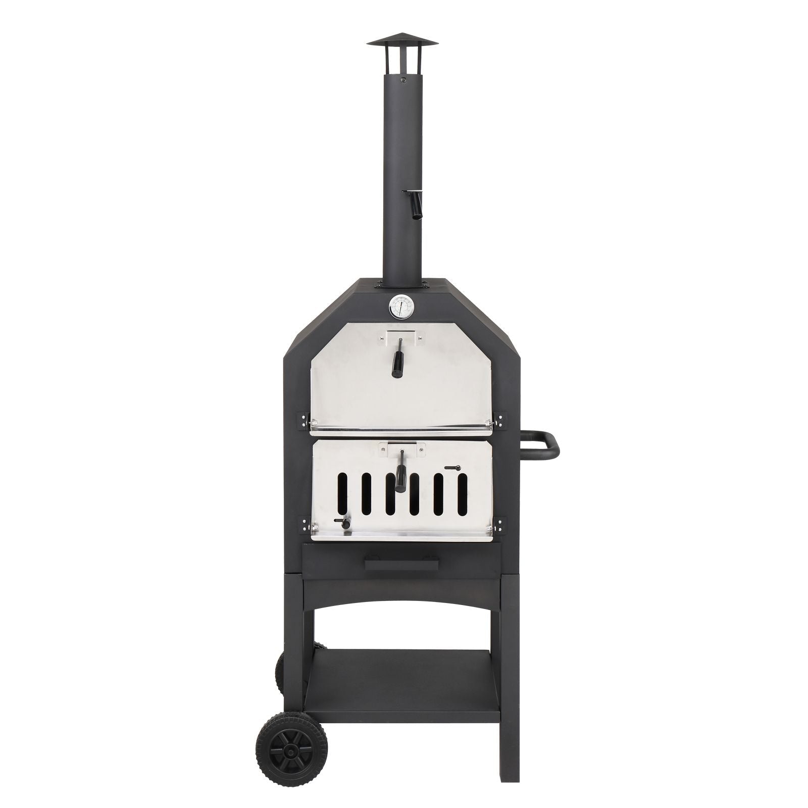 Outdoor Wood-Fired Pizza Oven for Perfect Outdoor Pizza Experience with Stone & Peel - JP Haus