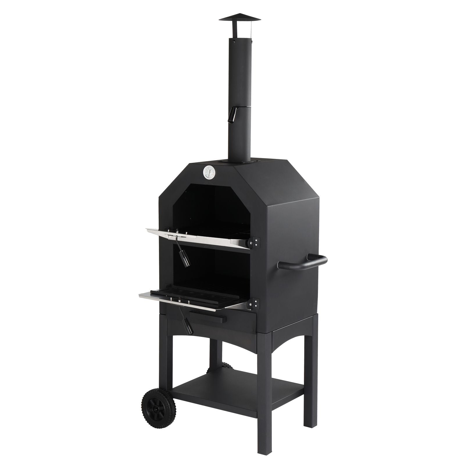 Outdoor Wood-Fired Pizza Oven for Perfect Outdoor Pizza Experience with Stone & Peel - JP Haus
